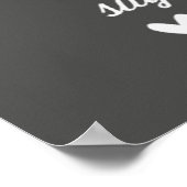 CUSTOM FAMILY RULES Moderne Typografie dunkelgrau Poster (Ecke)