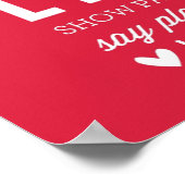 CUSTOM FAMILY RULES Moderne Typografie hell rot Poster (Ecke)