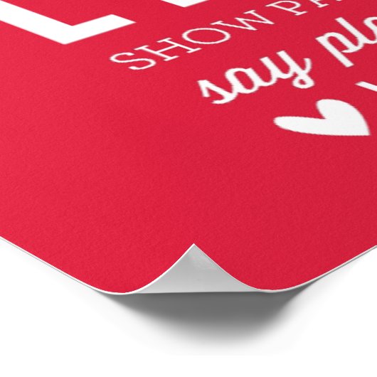 CUSTOM FAMILY RULES Moderne Typografie hell rot Poster (Ecke)