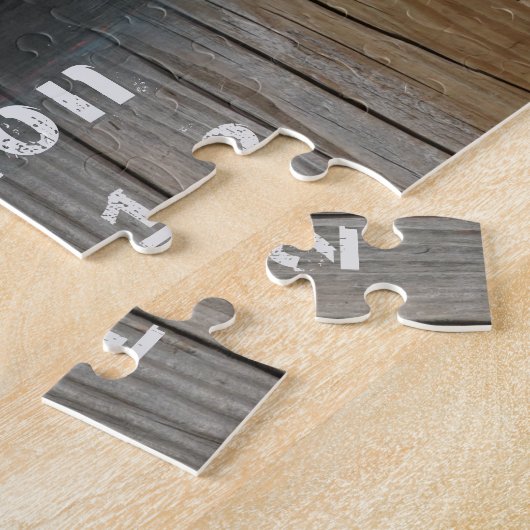 Custom Family Rustic Driftwood Titanic Puzzle (Seite)