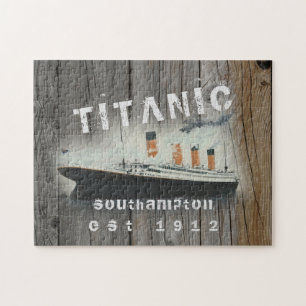 Custom Family Rustic Driftwood Titanic Puzzle