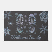 Custom Family Santa Boots Fußabdrücke Weihnachten Fußmatte (Vorderseite)