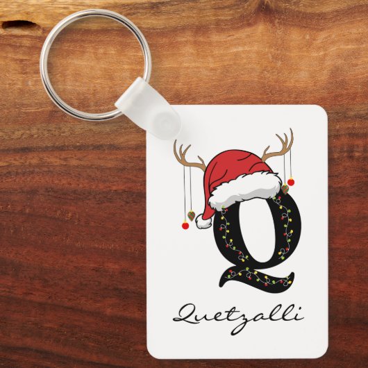 Custom Family Santa Claus Keychain for Mom and Dad Schlüsselanhänger (Vorderseite)