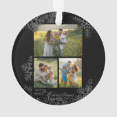 Custom FAMILY Script One Photo Keepsake Ceramic Ba Ornament (Rückseite)