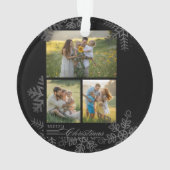 Custom FAMILY Script One Photo Keepsake Ceramic Ba Ornament (Rückseite)