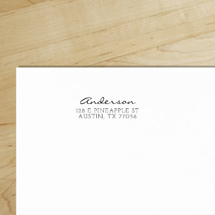 Custom Family Script Typgraphy Name Return Address Permastempel