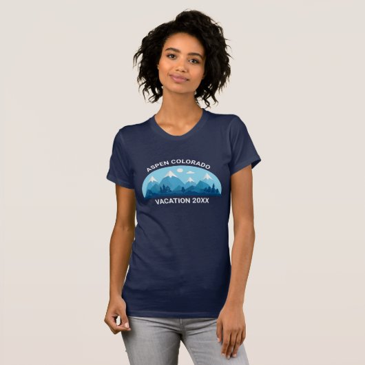 Custom Family Ski Trip Blue Mountain Women's T-Shirt (Vorne ganz)