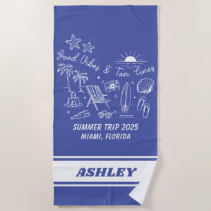 Custom Family Summer Beach Trip Group Matching Strandtuch