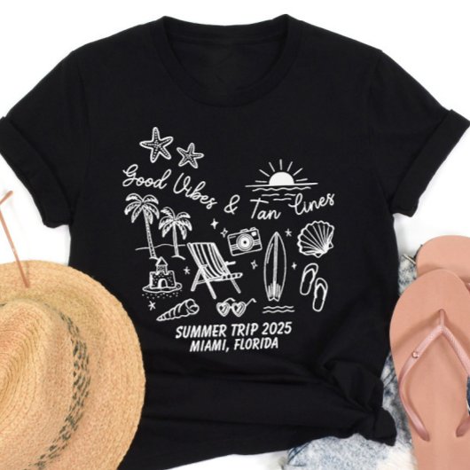 Custom Family Summer Beach Trip Group Matching T-Shirt
