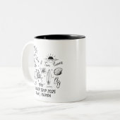 Custom Family Summer Beach Trip Group Matching Zweifarbige Tasse (Vorderseite Links)