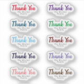 Custom Family Text Weihnachtsgeschenk Danke U-Gesc Aufkleber (Vorderseite)