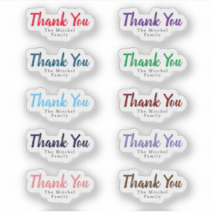 Custom Family Text Weihnachtsgeschenk Danke U-Gesc Aufkleber