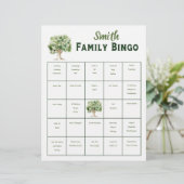 Custom Family Tree Bingo Renion Party Game (Stehend Vorderseite)