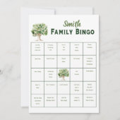 Custom Family Tree Bingo Renion Party Game Einladung (Vorderseite)