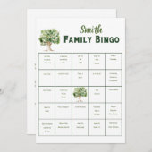 Custom Family Tree Bingo Renion Party Game Einladung (Vorne/Hinten)