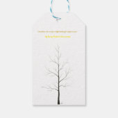 Custom Family Tree: Elegant Minimalist Art Geschenkanhänger (Rückseite)
