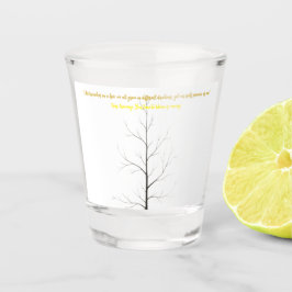 Custom Family Tree: Elegant Minimalist Art Schnapsglas