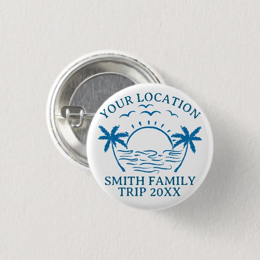 Custom Family Trip Men's Basic T-Shirt Button (Vorne & Hinten)