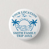 Custom Family Trip Men's Basic T-Shirt Button (Vorderseite)