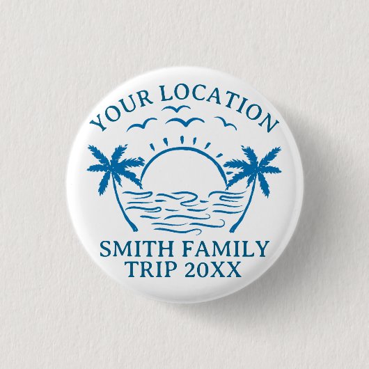 Custom Family Trip Men's Basic T-Shirt Button (Vorderseite)