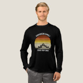 Custom Family Trip Mountain Sunset Long Sleeve Tri-Blend Shirt (Volle Vorderseite)