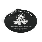 Custom Family Vacation Campfire Camping Trip Runder Aufkleber