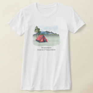 Custom Family Vacation Camping Trip Family Name T- T-Shirt