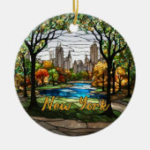 Custom Family Vacation New York Keramik Ornament (Vorne)