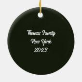 Custom Family Vacation New York Keramik Ornament (Hinten)