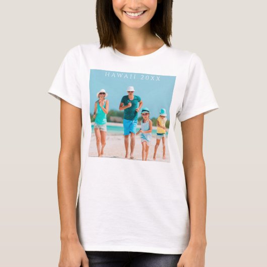 Custom Family Vacation Photo T-Shirt (Vorderseite)