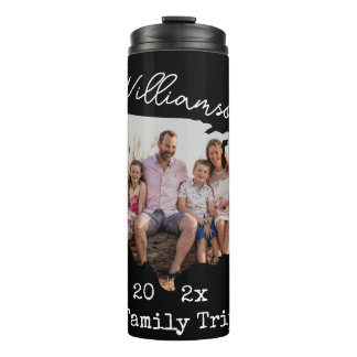 Custom Family Vacation USA Road Trip Family Foto Thermosbecher