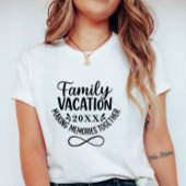 Custom Family Vacation with Infinity Symbol T-Shirt