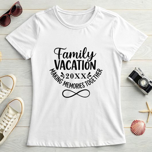 Custom Family Vacation with Infinity Symbol T-Shirt
