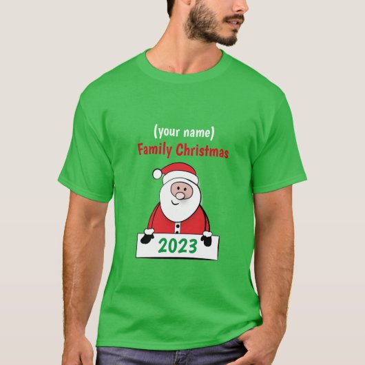 Custom Family Weihnachten T-Shirt (Vorderseite)