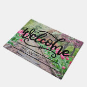 Custom Family Welcome Doormat Fußmatte (Schrägansicht)