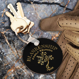 Custom Family Wiedersehen Black Gold Tree Schlüsse Schlüsselanhänger