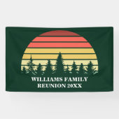 Custom Family Wiedersehen Forest Sunset Green Tree Banner (Horizontal)