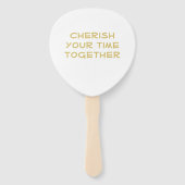 Custom Family Wiedersehen Gold Heart Tree Doppelse Fächer (Rückseite)