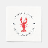 Custom Family Wiedersehen Lobster BootSummer Serviette (Vorderseite)