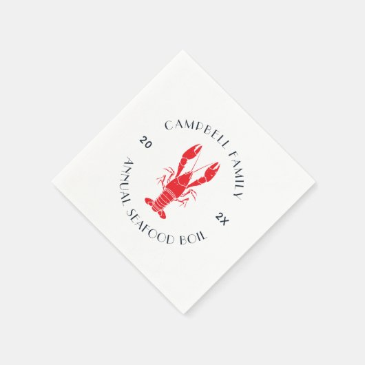 Custom Family Wiedersehen Lobster BootSummer Serviette (Ecke)