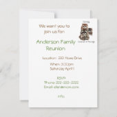 Custom Family Wiedersehen Raccoons Blown Kisses Fu Einladung (Rückseite)