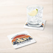 Custom Family Wiedersehen Road Sunset Mountain Par Rechteckiger Pappuntersetzer (Vor Ort)