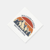 Custom Family Wiedersehen Road Sunset Mountain Par Serviette (Ecke)