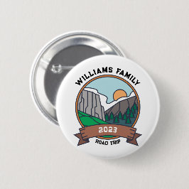 Custom Family Wiedersehen Road Trip Mountain Button