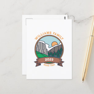 Custom Family Wiedersehen Road Trip Mountain Postkarte