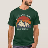 Custom Family Wiedersehen Road Trip Mountain Sunse T-Shirt (Vorderseite)
