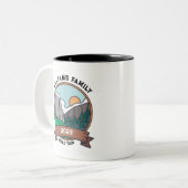 Custom Family Wiedersehen Road Trip Mountain Zweifarbige Tasse (Vorderseite Links)