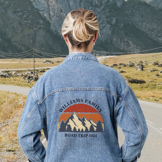 Custom Family Wiedersehen Road Trip Mountains Jeansjacke