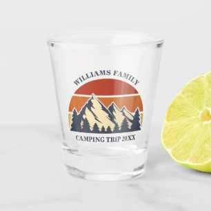 Custom Family Wiedersehen Road Trip Sunset Keepake Schnapsglas