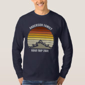 Custom Family Wiedersehen Road Trip Sunset Long Sl T-Shirt (Vorderseite)